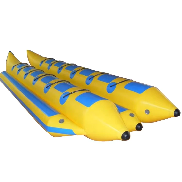Bateau banane gonflable durable personnalisé de l'usine de Chine, pour 5, 8, 12 personnes, en bâche PVC de 0,9 mm