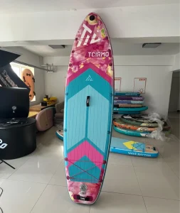 China Manufacture New Design Pink Surfing Board High Quality Inflatable Fishing SUP Board with Drop Stitch Material