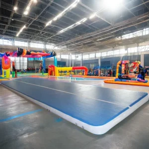 In China hergestellte 15m Korea DWF aufblasbare Luftgymnastikbahn Tumbling-Matte für Sportspiele Aufblasbare Luftbahn
