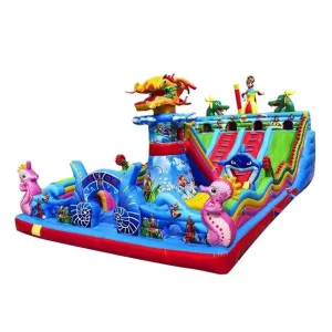 Chinese Culture Theme Dragon Inflatable Jumping Castle Playground for Children Bouncy Castle Combo Bounce Castle Slide