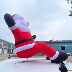 Papá Noel Inflable Gigante de Navidad Modelo de Papá Noel Inflable Decoración Navideña Inflable
