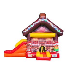 Christmas Ginger Bounce Slide Bouncy Jumper Inflatable Slide Obstacle Course Moonwalk Castle Inflatable Combo X’mas Bouncers