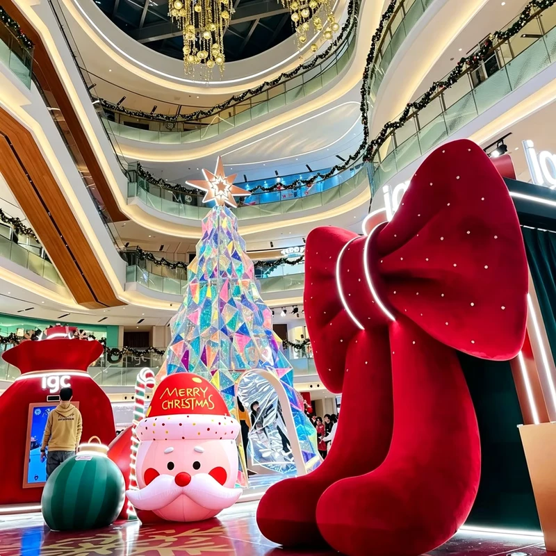 Bola Inflável de Natal do Pai Natal, Bola Inflável Impermeável, Decoração de Natal ao Ar Livre, Suprimentos Personalizados