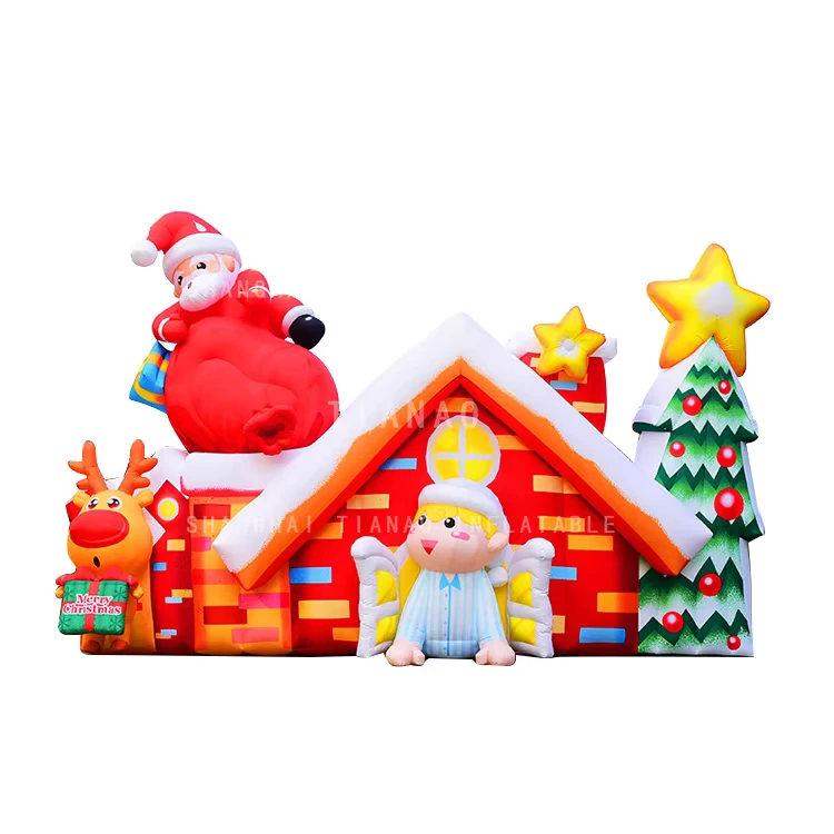 Christmas Inflatable Santa Claus Inflatable Christmas Tree Inflatable Christmas House Shape Train
