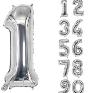 Kerst Bruiloft Anniversaire Grote 32 inch Opblaasbare Decoratie Feest Ballon Folie Mylar Nummer Vinger Ballon voor Verjaardag