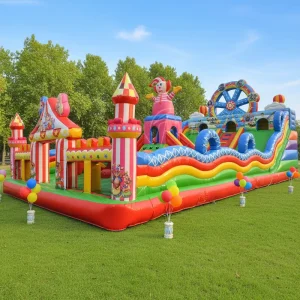 Circus Carnival Inflatable Trampoline Park Clown Hot Air Balloon Multi Activity Bouncer Slide Arena Themed Entertainment Centers