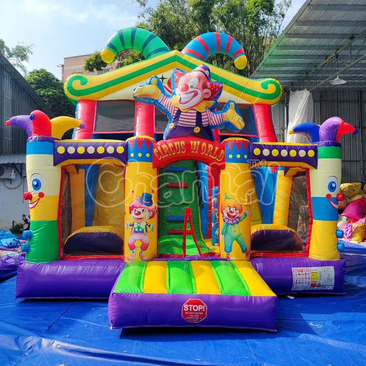 Castelo Inflável Comercial de Circo Casa de Saltar Inflável Escorrega à Venda