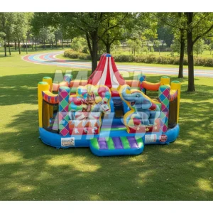 Kombinasi Rumah Lompat Inflatable Playground Sirkus untuk Anak-anak