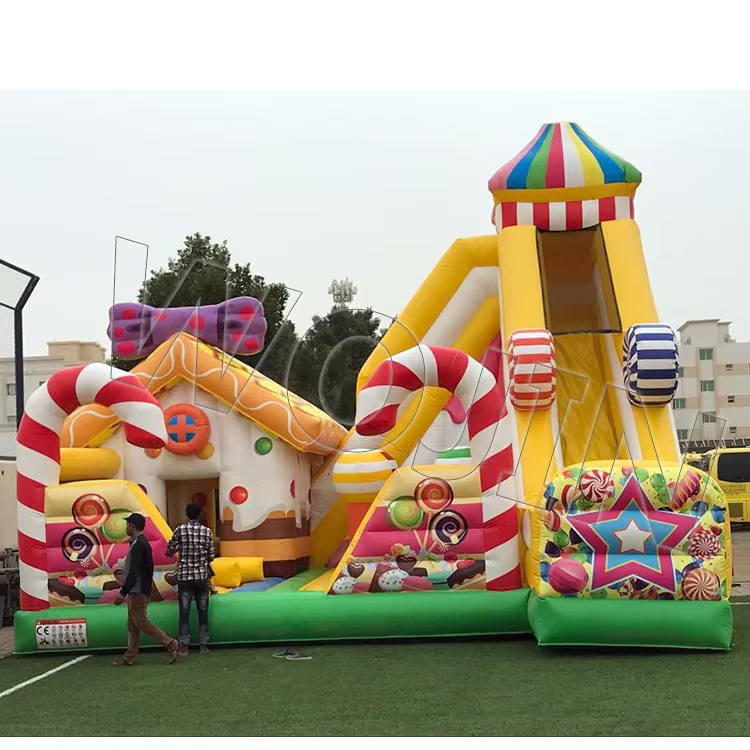 Zirkus-Themen aufblasbare Kombi Burg Rutsche aufblasbare Hüpfburg für Kinder und Erwachsene