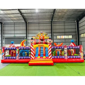Circus Theme Inflatable Huge Jumping Castle Bounce House Obstacle Course