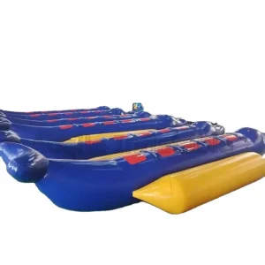 Classic Design 8 Person Portable 0.9mm PVC Tarpaulin Water Sports Inflatable Towable Banana Boat Jet Ski Towable Ski Tube