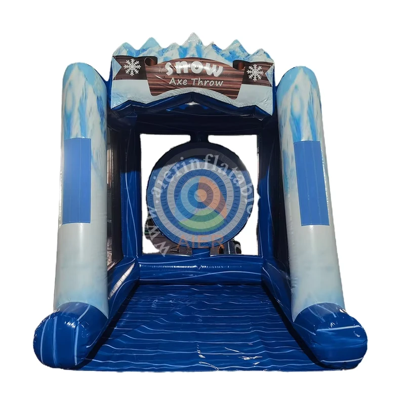 Klassiek Ontwerp Carnaval Opblaasbare IJs en Sneeuw Bijl Doelspel Dubbel Opblaasbaar Sportspel Gooien Bijl