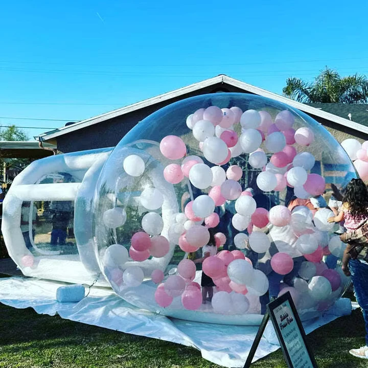 Carpa Burbuja Inflable de Club Nocturno Iluminada de 360 Grados, 3m 4 Metros 5m