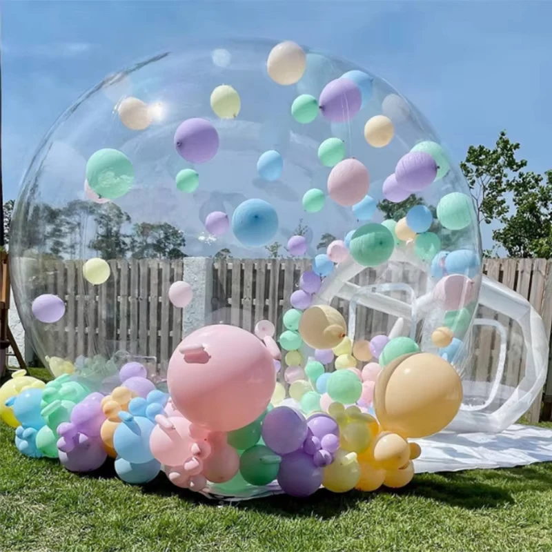 Klares Aufblasbares Bubble Zelt Outdoor Wasserdicht PVC Kuppelhaus mit Gebläse für Camping Gartenparty Ausstellung