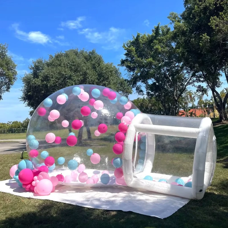 Tenda Gonfiabile Trasparente per Campeggio all'Aperto Casa a Cupola Bubble Tende Personalizzate per Giardino e Resort