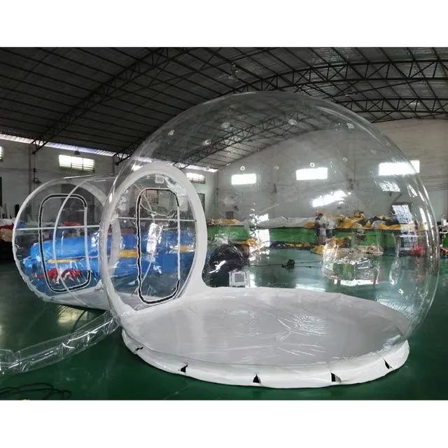 Lều bong bóng PVC hình cabin gỗ ngoài trời, igloo, đường kính 5m, màu sắc tùy chỉnh