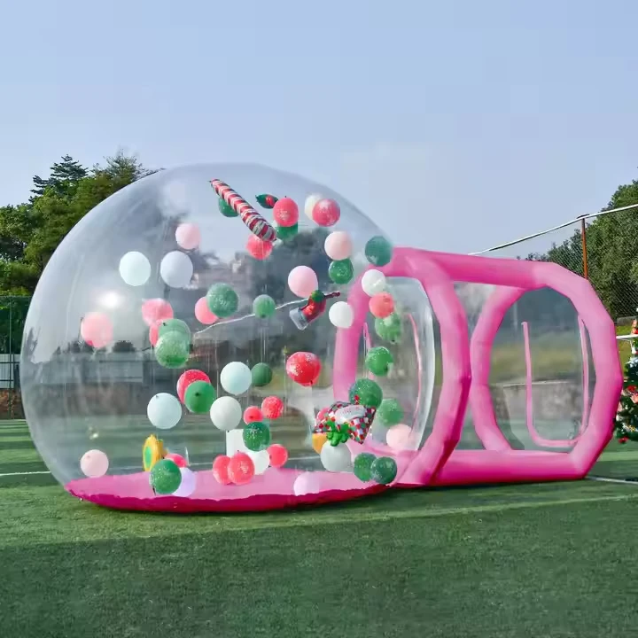 Transparenter PVC Blasenzelt für Innen- und Außeneinsätze, aufblasbar für Kinderpartys