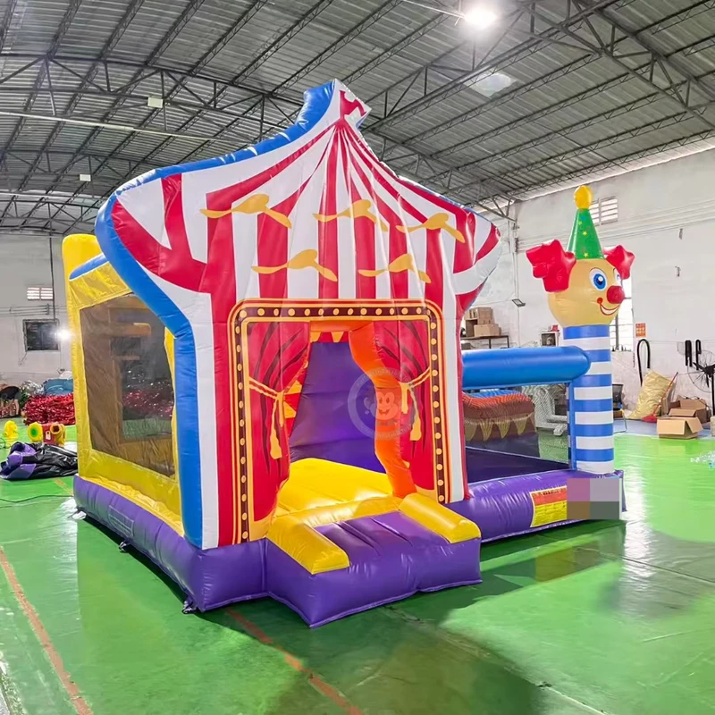Lâu đài nhảy bơm hơi hề, lâu đài bouncy nhiều trò chơi bơm hơi để bán