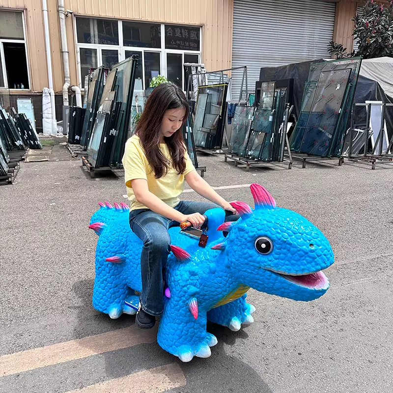 Xe scooter khủng long điện điều khiển bằng tiền xu cho trẻ em, sử dụng trong nhà và ngoài trời, trung tâm mua sắm
