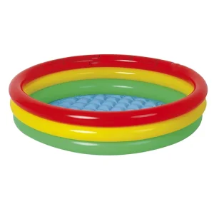 Colorful 3 Ring Inflatable Swimming Pool Kiddie Play Pool for Age 1 3