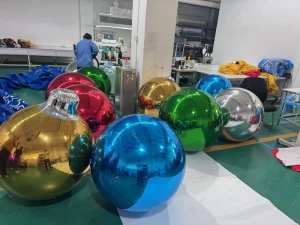 Colorful Advertising PVC Reflective Giant Inflatable Tent Balloon Mirror Ball Waterproof Easy Setup Durable