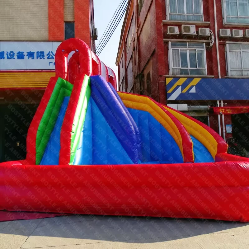 Colorful Commercial Inflatable Water Slide Backyard Bouncer Combo with Slide