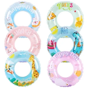 Colorful Cover Inflatable Swimming Ring Safe Air Free Baby Pool Float for Kids Tube Use in Water Pool