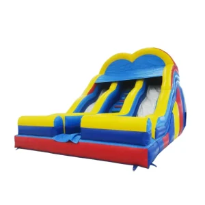 Colorful Double-track Inflatable Dry Slide Commercial Heavy-duty PVC Inflatable Slide Suitable for Rental Events