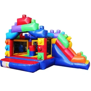 Combo tiệc bouncy castle inflatable nhiều màu sắc cho thuê, nhà bouncy thương mại
