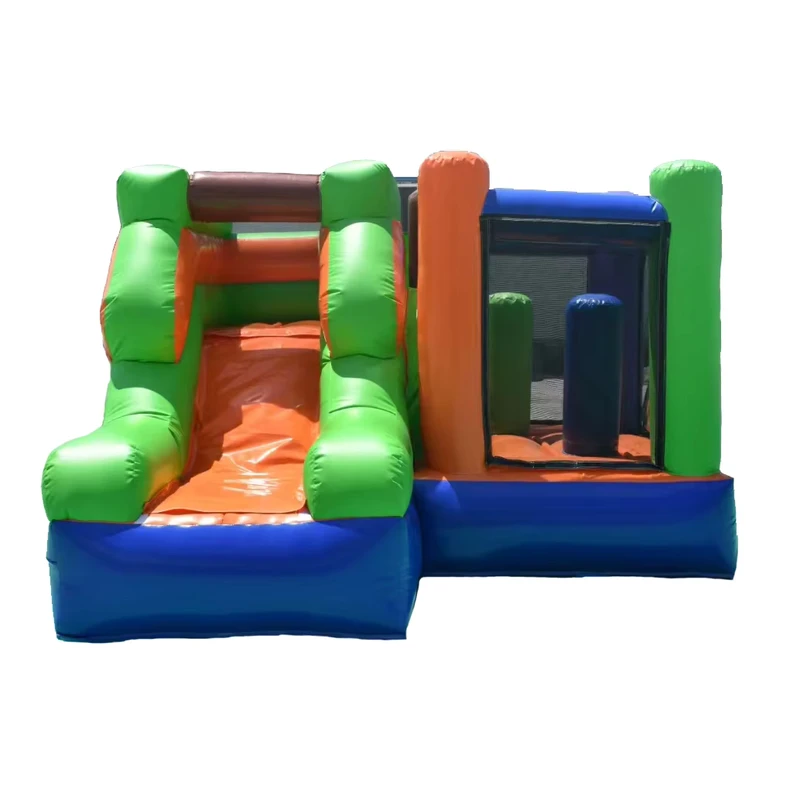 Château gonflable coloré avec toboggan, maison de saut de qualité commerciale en PVC pour location de fête d'enfants, aire de jeux extérieure