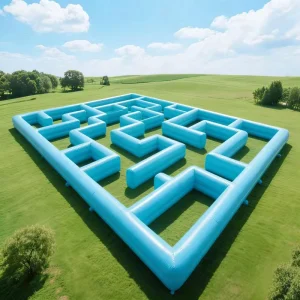 Colorful Maze Theme Inflatable Obstacle Course Outdoor Playground Equipment Inflatable Castle Games