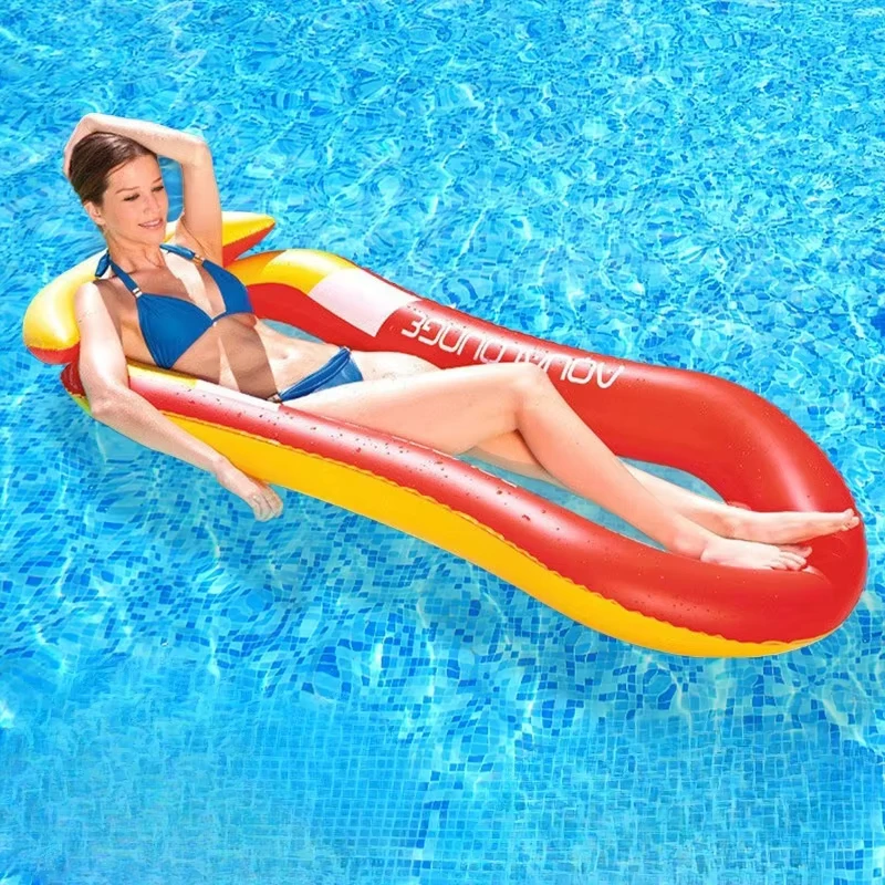 Flutuador de Piscina Inflável Colorido em PVC para Festas de Verão, Design Confortável para Crianças