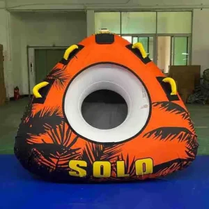 Tabung Ski Air Inflatable Manta Ray dengan Pola Berwarna, Tabung Ski Air yang Ditarik