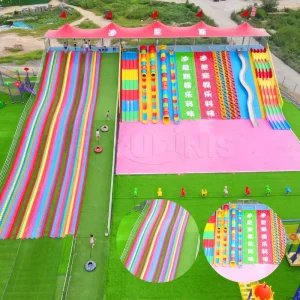 Tobogán de Plástico Arcoíris Sin Energía Colorido para Niños