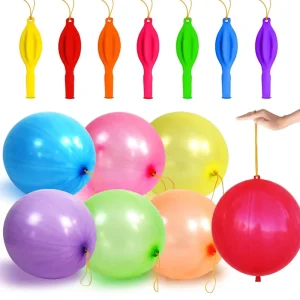 Colorful Punch Balloons With Rubber Band Children Game Toy Bulk Punch Balloon for Party Decoration Gift