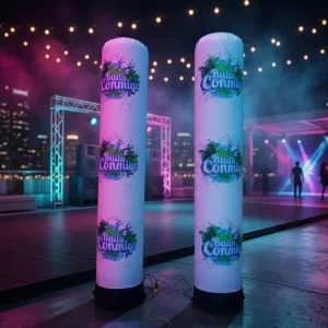 Column LED Light Inflatable Advertising Pillar with Customizable Colors and RGB LED for Events PARTY
