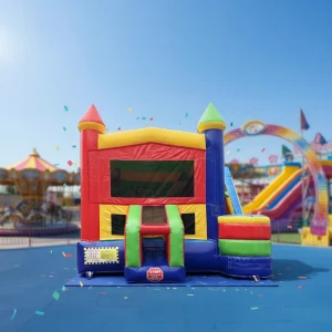 Combo Bounce House and Wet Dry Slide Bouncing Castle Inflatable Outdoor Jumpers Inflatable Inflatable Bouncer