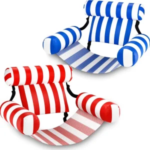 Comfortable Adult Inflatable Swimming Pool Lounges Fabric Floating Hammock for Outdoor Water Party Convenient Pool Floats Rafts