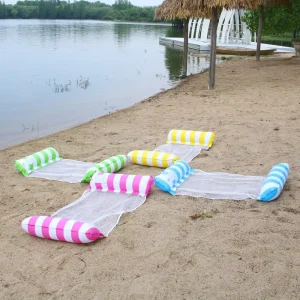 Comfortable Inflatable Water Hammock Pool Float Mesh Lounge for Adults Kids Foldable Beach Lake Raft Summer Vacation Essential