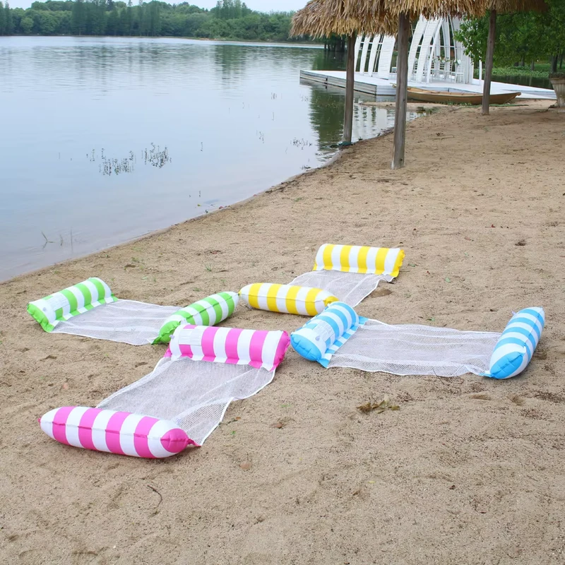 Amaca Gonfiabile Confortevole per Piscina Float Rete per Adulti e Bambini Pieghevole Essenziale per Spiaggia e Lago