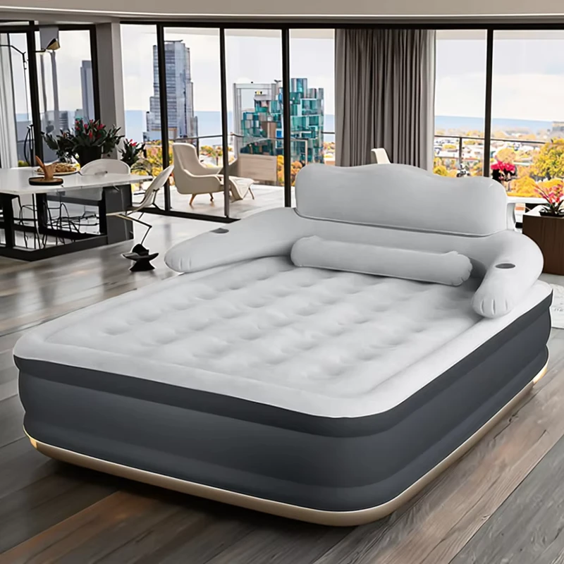 Comfortabel Modern King Size Auto Opblaasbaar Luchtbed met Ingebouwde Pomp