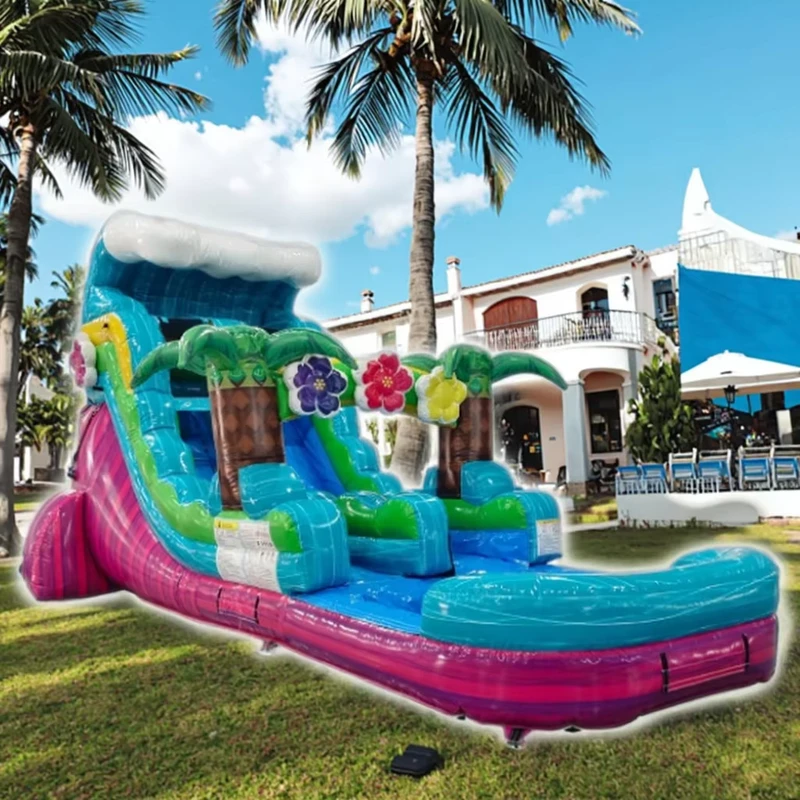 Commercial 16ft Inflatable Water Slide for Kid Water Slide Pool Bouncer Adult Large Bouncy Jump Castle With Slide