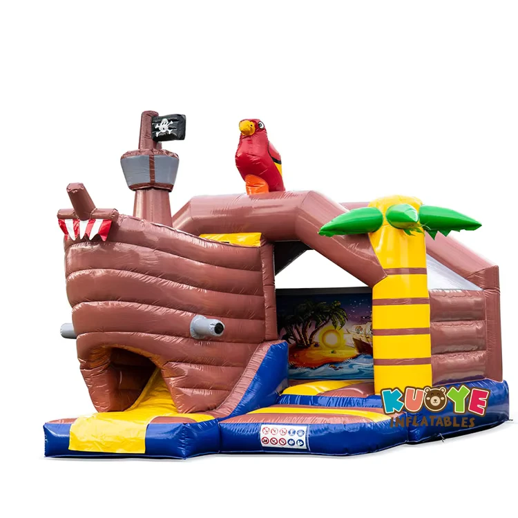 Combo de Toboggan Commercial 16x13x13 pi, Château Gonflable Pirate