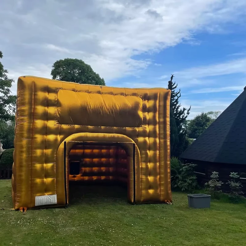 Kommerzielles 16x16ft Gold Aufblasbares Nachtclub Tanzclub Pubs Nachtclubs Disco-Dome