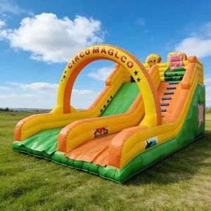 Castelo Inflável Comercial 2 em 1, Castelo de Saltar Durável em PVC para Parques de Trampolim e Playground Interior e Exterior
