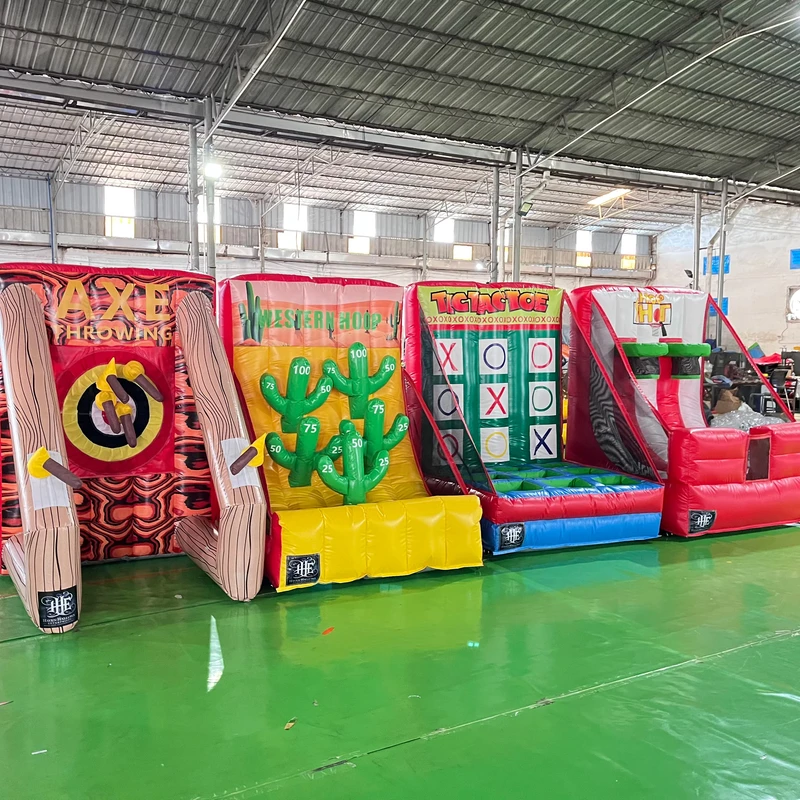 Commercial 4 in 1 Inflatable PVC Tarpaulin Carnival Games Inflatable Sport Games with Customized Color Design