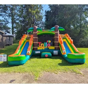 Maison de saut gonflable commerciale pour adultes Combo Bouncer Maison de fête extérieure pour enfants Château gonflable blanc 1 pièce Unisexe