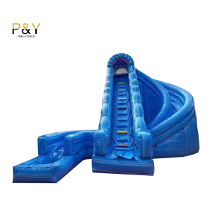 Commercial Adult Tall Large Outdoor PVC Huge Blue Tropical Inflatable Water Slides