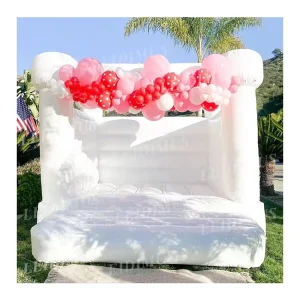 Castillo inflable blanco para bodas comerciales para adultos y niños