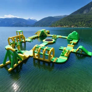 Juego de Parque Acuático Inflable Comercial para Adultos, Parque Acuático Flotante Inflable para el Mar